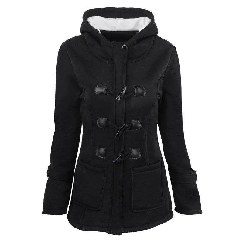 Manteau d'hiver stylé avec capuche et coupe cintrée