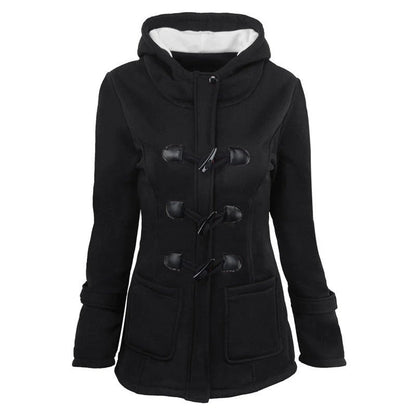 Manteau d'hiver stylé avec capuche et coupe cintrée