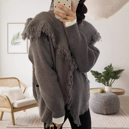 Grand gilet long oversize ouvert