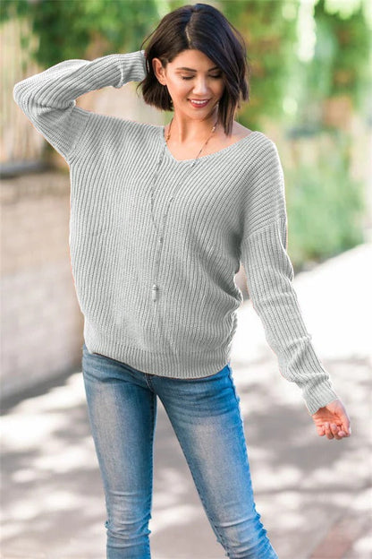 Robe décontractée femme en laine mélangée à dos ouvert