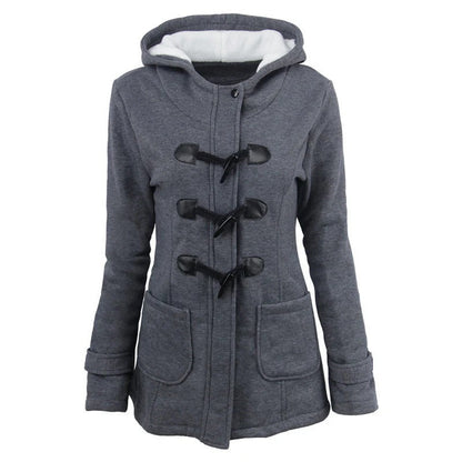 Manteau d'hiver stylé avec capuche et coupe cintrée