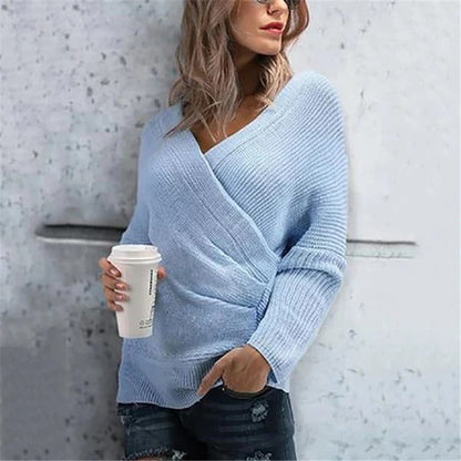 Cardigan enveloppant douillet Col en V Coupe décontractée