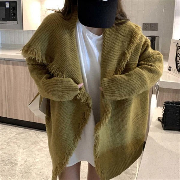 Grand gilet long oversize ouvert