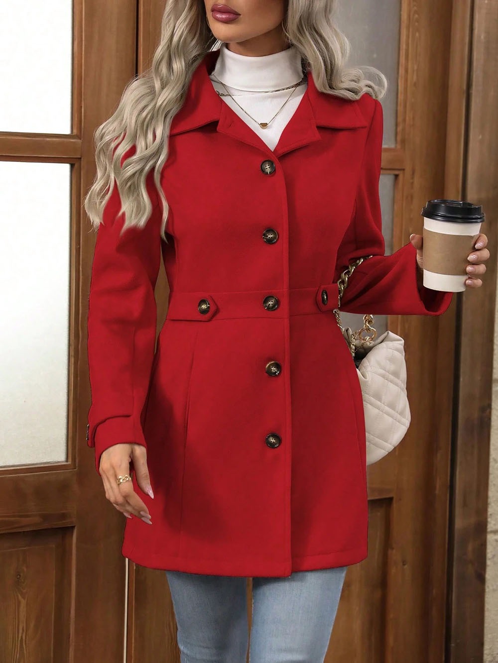 Robe en laine élégante pour femme coupe ajustée