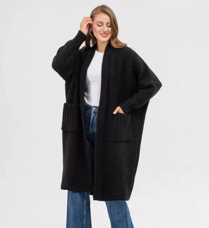 Grand cardigan Grande Taille Laine Long avec Poches XXL