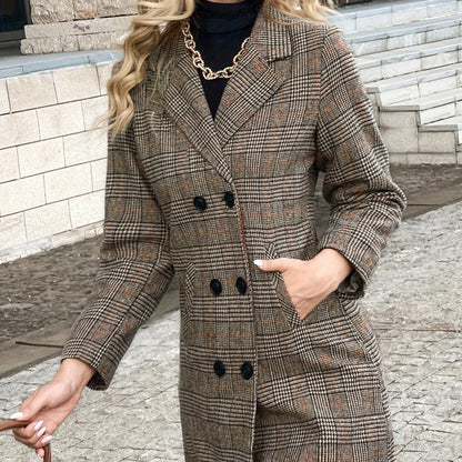 Manteau à carreaux stylé pour femme Valleria