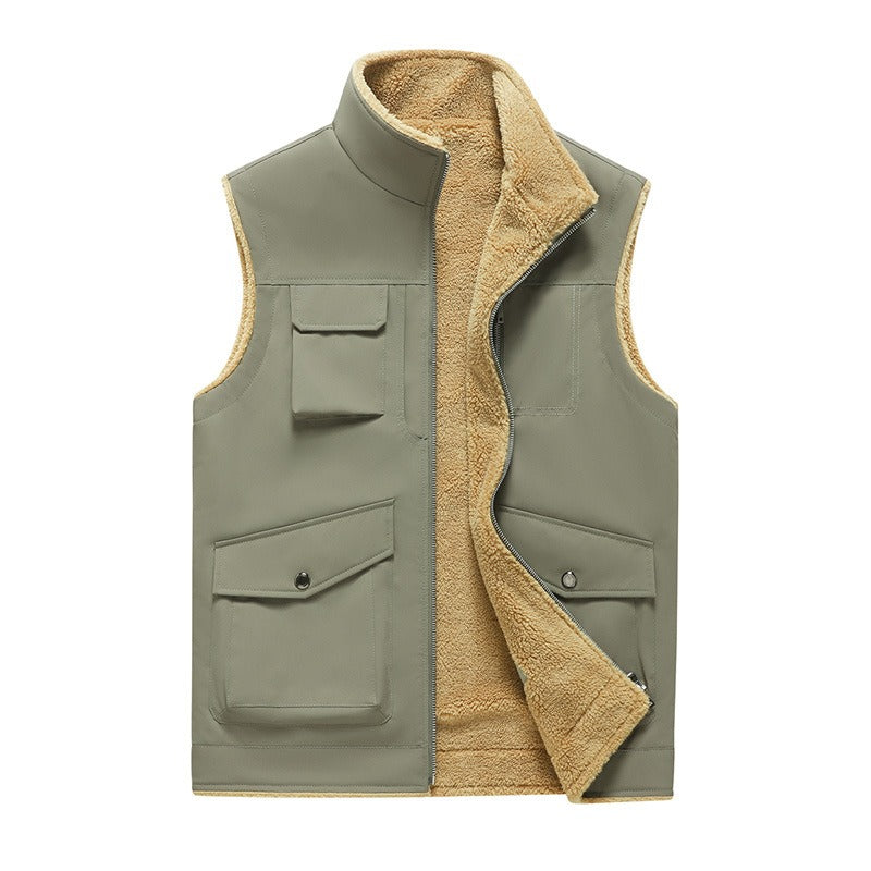 Herren Bodywarmer Fleece Soft Outdoor Taschenjacke - IdealeKleiden