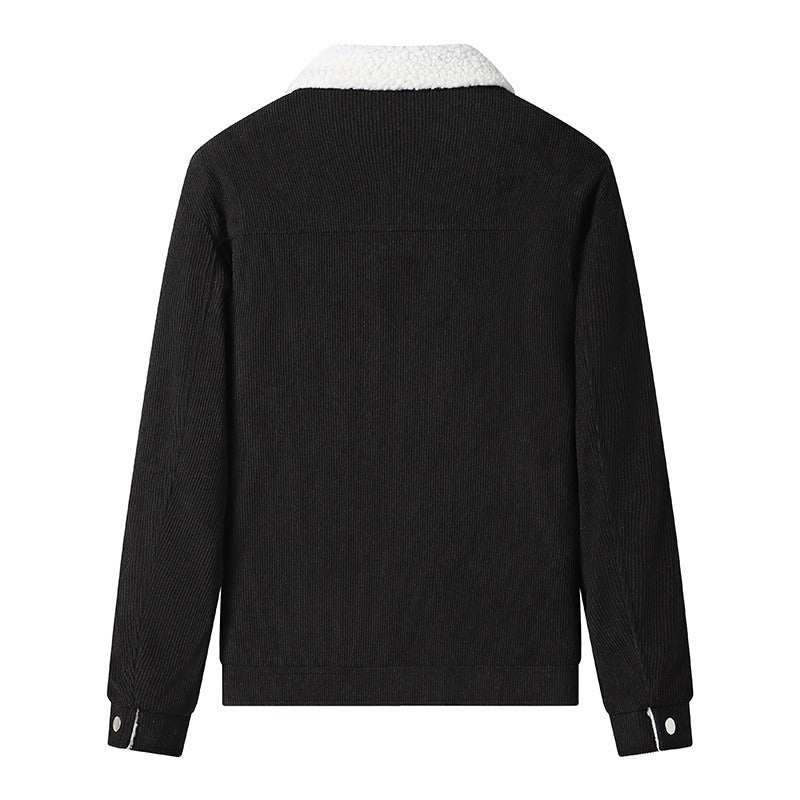 Herren Cordjacke Fleece Innen, Lässig Modern - IdealeKleiden