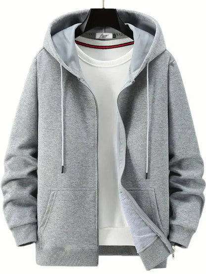 Sweat-shirt à capuche zippé avec poches avant