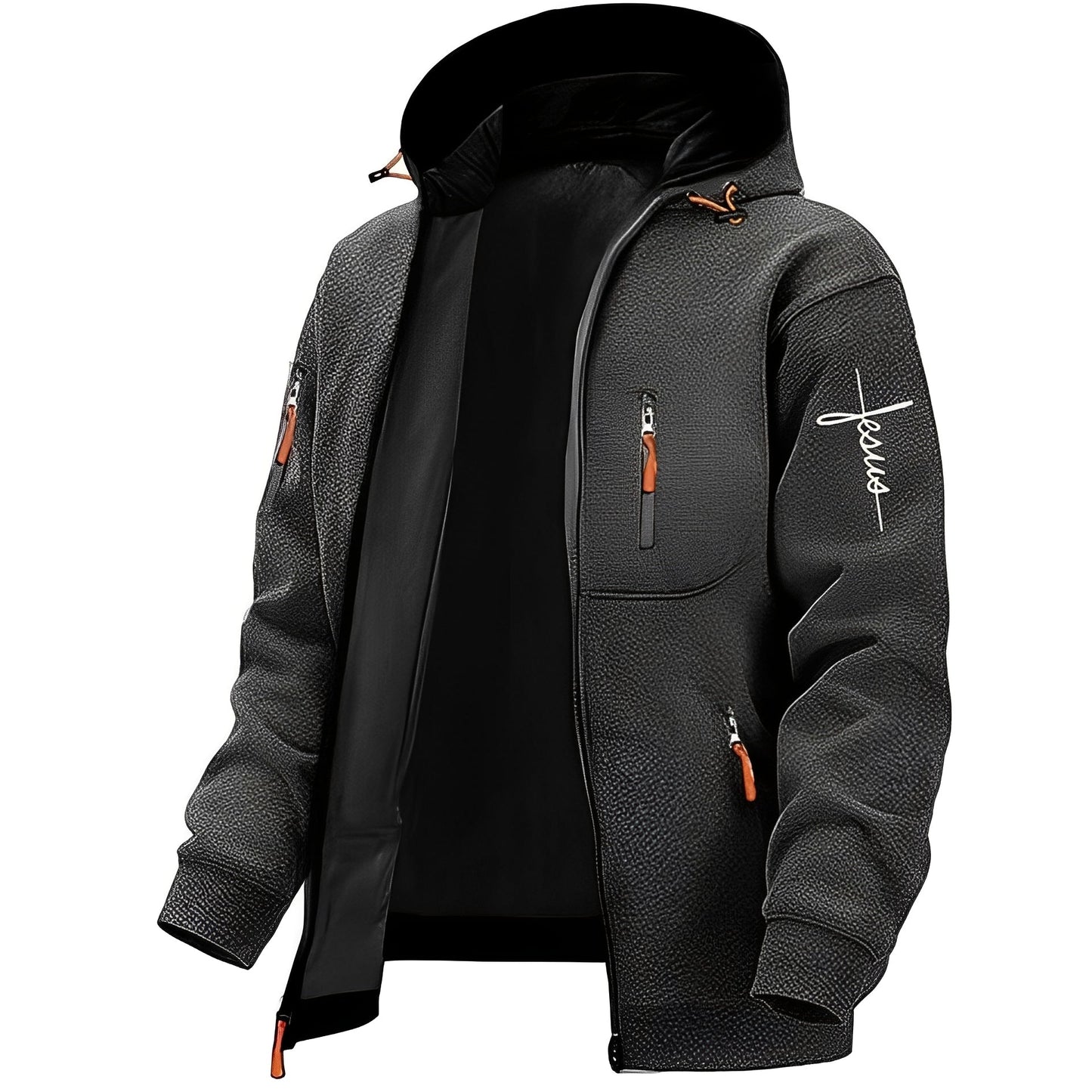 Veste décontractée pratique chaude à capuche pour homme