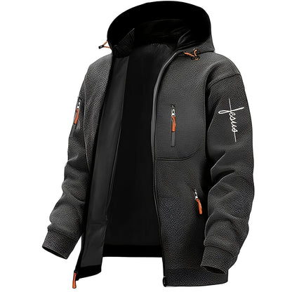 Veste décontractée pratique chaude à capuche pour homme