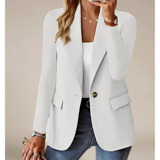 Klassischer Damenblazer Elegant Schwarz - IdealeKleiden