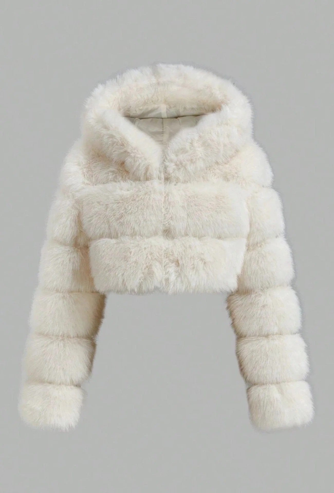 Manteau en fausse fourrure court Glamour Élégant