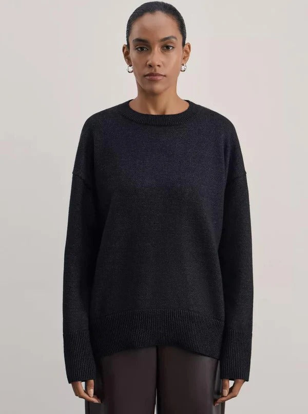 Robe en maille confortable, décontractée, à manches longues