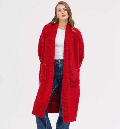 Grand cardigan Grande Taille Laine Long avec Poches XXL