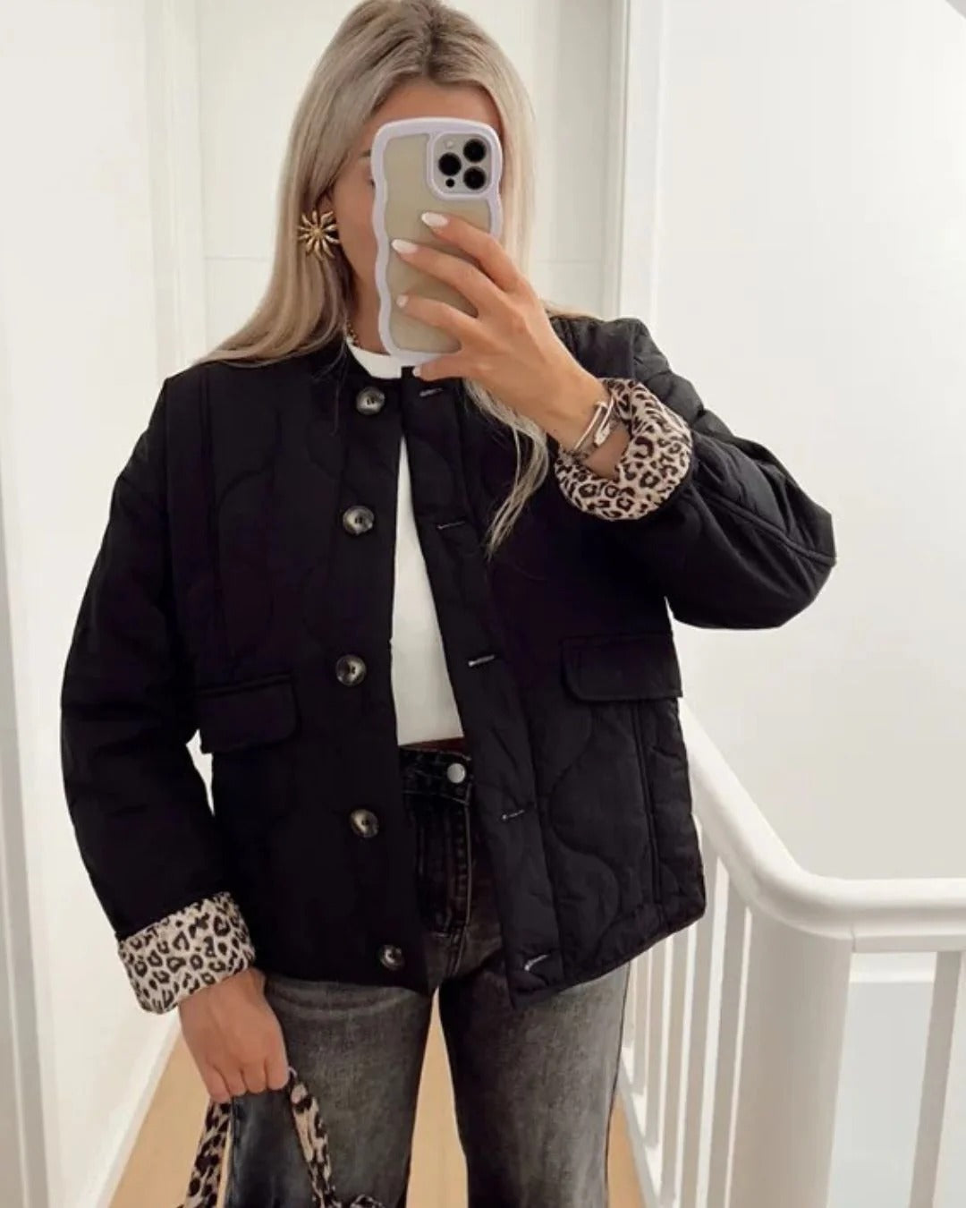 Veste léopard élégante pour femme