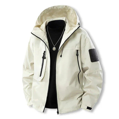 Veste d'extérieur imperméable à capuche et poches zippées