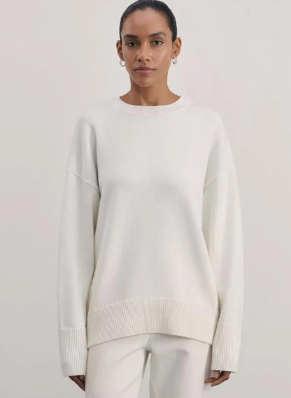 Robe en maille confortable, décontractée, à manches longues