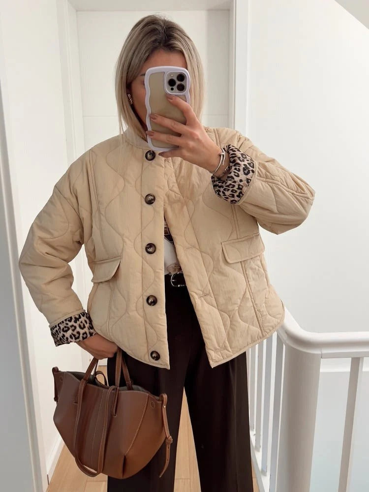 Veste léopard élégante pour femme