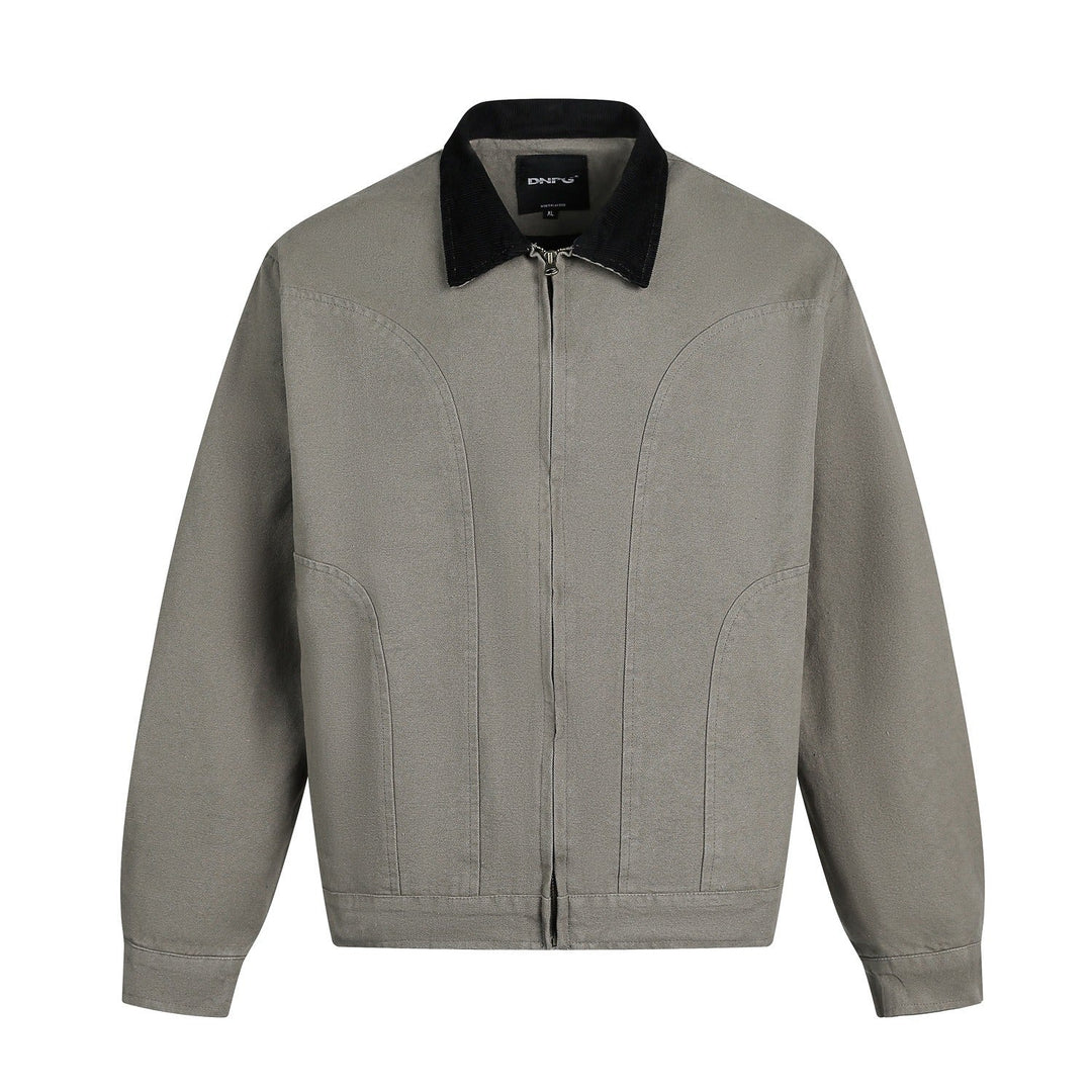 Veste en cuir homme aspect daim fermeture rapide