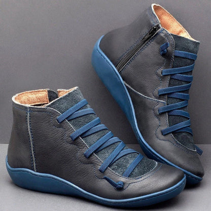 Bottines mode Cuir lisse Talon bas
