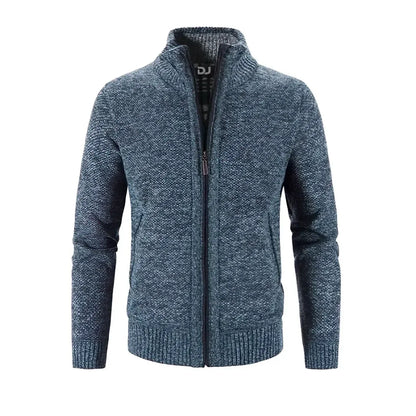 Cardigan coupe ajustée tricot en laine bord-côte design moderne