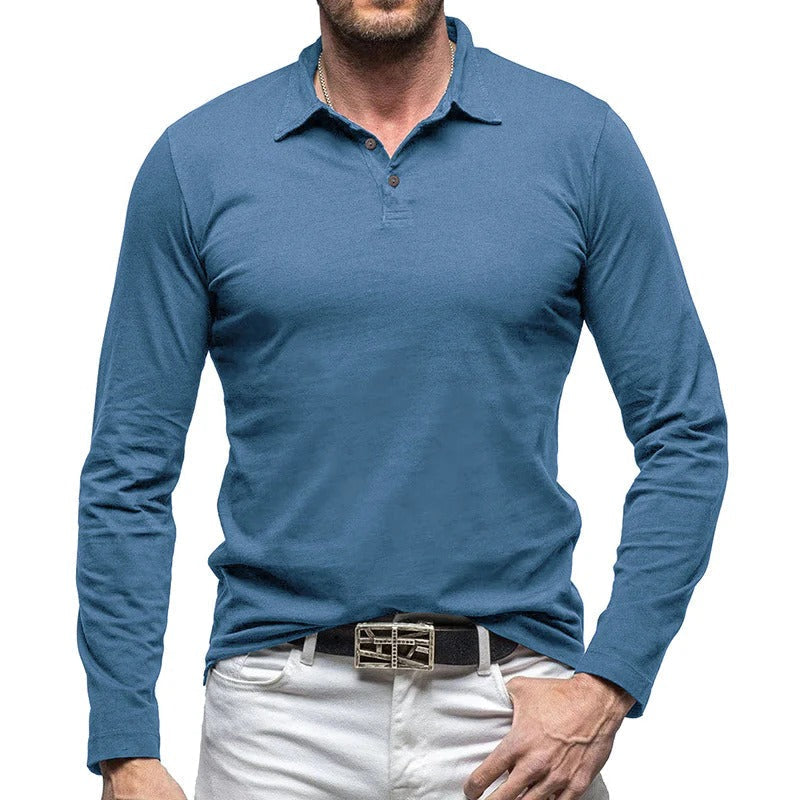Chemise homme élégante coupe slim manches longues boutonnée