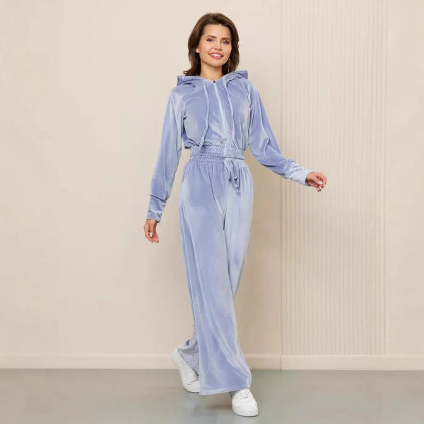 Ensemble douillet en polaire : sweat à capuche et pantalon de jogging confortables