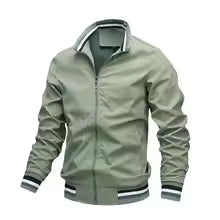 Blouson aviateur coupe-vent Coupe décontractée Fermeture éclair