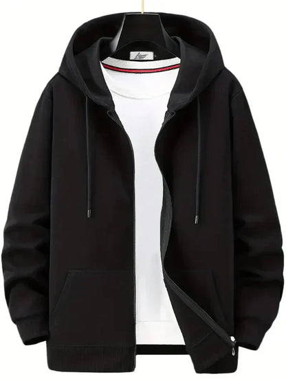 Sweat-shirt à capuche zippé avec poches avant