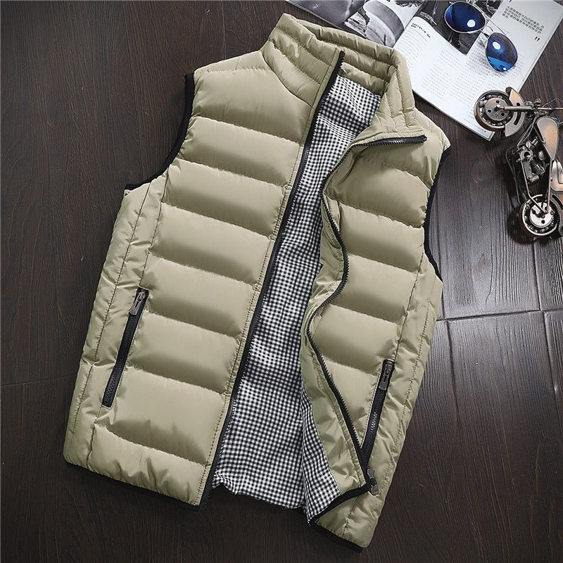 Doudoune sans manches pour homme, style urbain