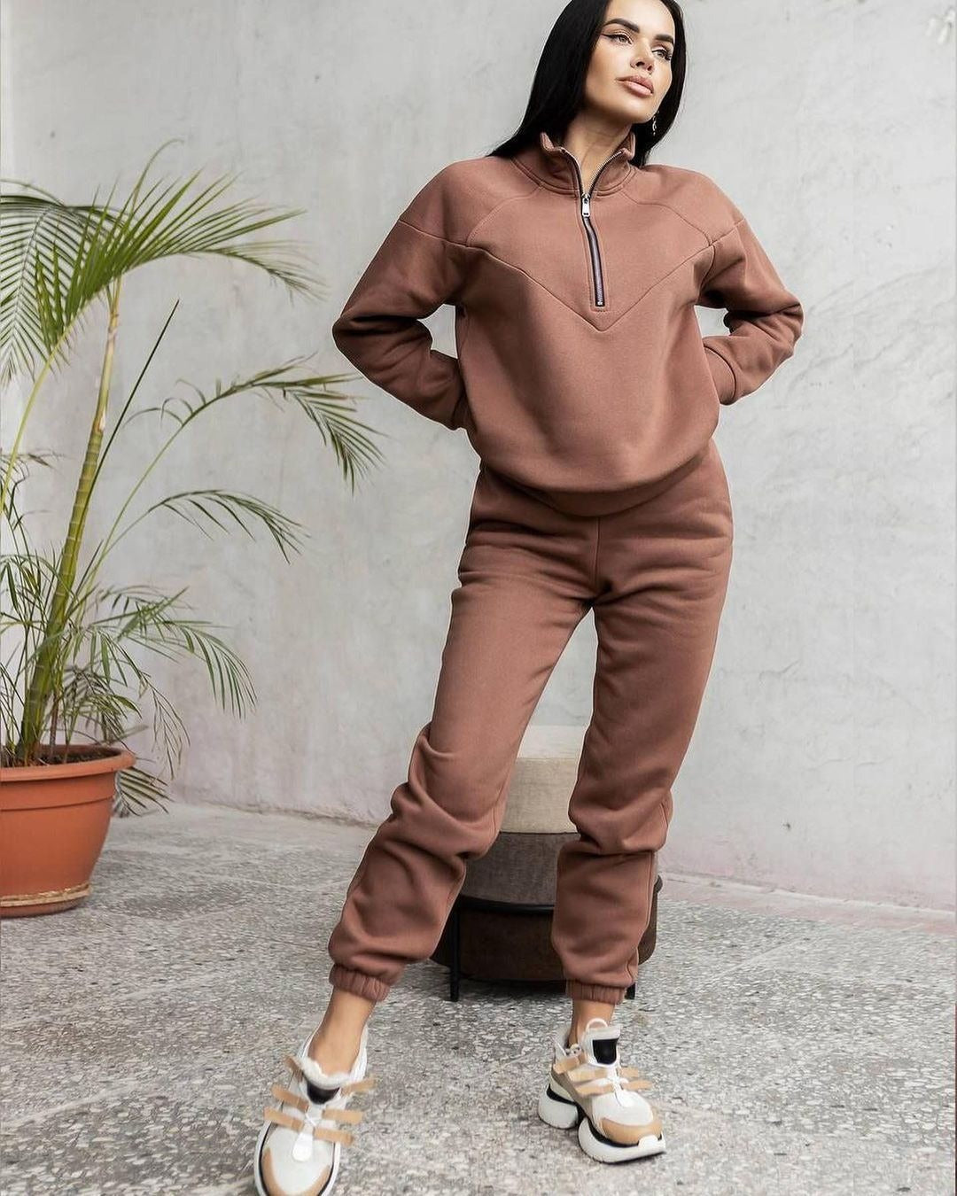 Ensemble de vêtements douillets en polaire Coupe ample