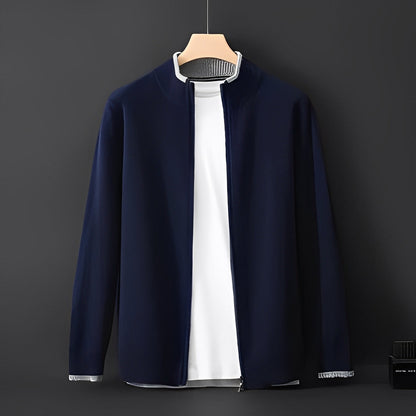 Manteaux élégants pour hommes | Manteau en cachemire à fermeture éclair moderne