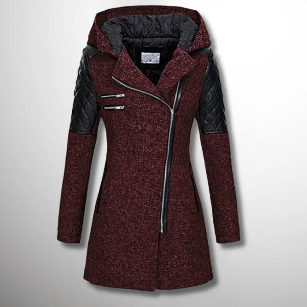 Veste d'hiver femme, coupe cintrée avec capuche
