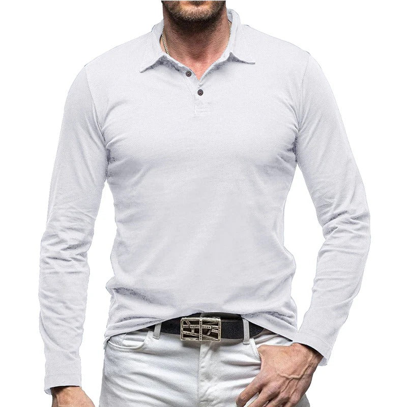 Chemise homme élégante coupe slim manches longues boutonnée