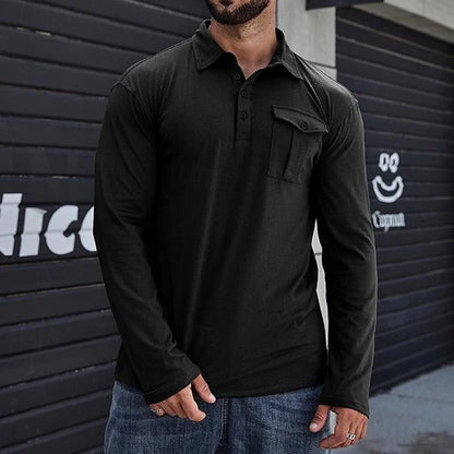 Herren Hemd Slim Fit Langarm Baumwolle Stehkragen - IdealeKleiden