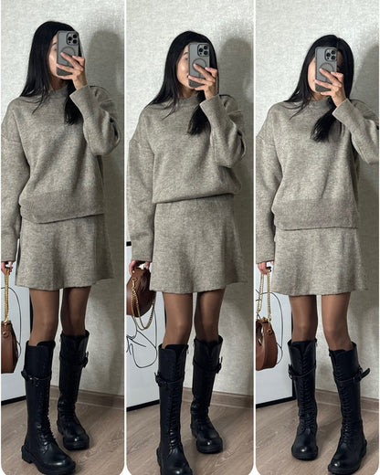 Tenue tricotée automne hiver mode élégante