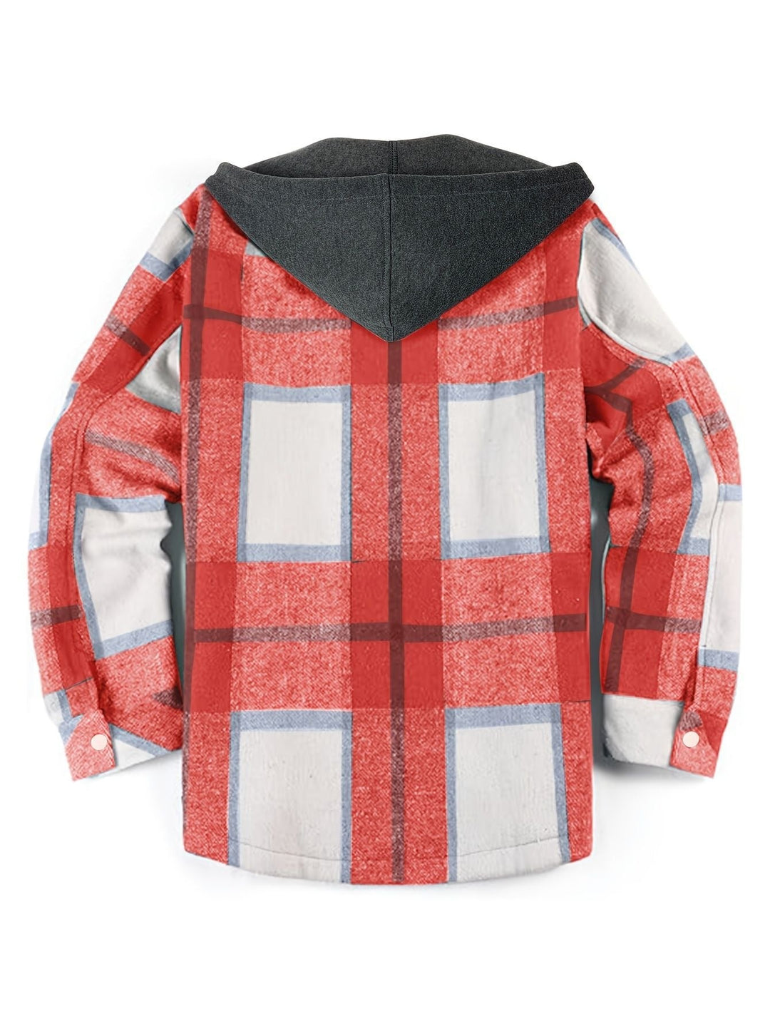 Veste à carreaux à capuche tendance pour hommes