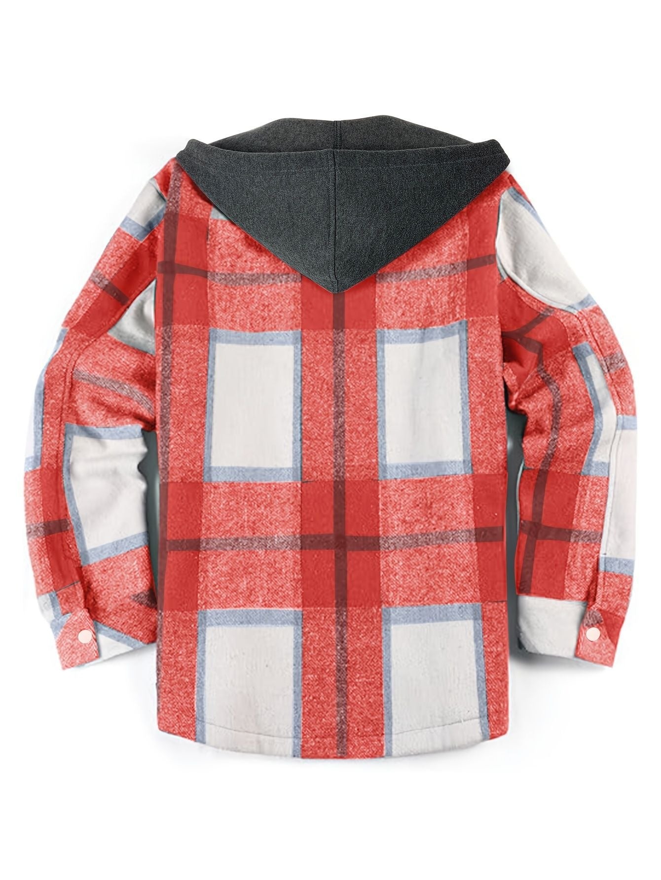 Veste à carreaux à capuche tendance pour hommes