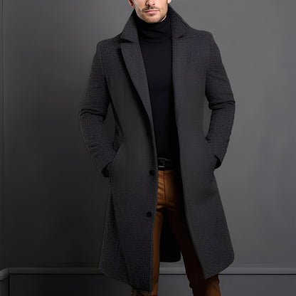 Trench-coat élégant pour homme en laine