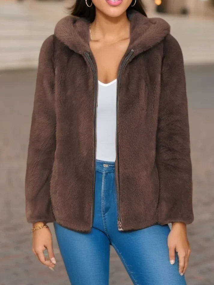 Selina - Veste sweat polaire à capuche chaude