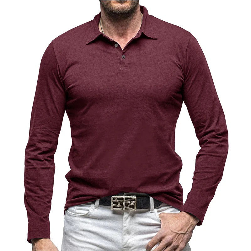 Chemise homme élégante coupe slim manches longues boutonnée