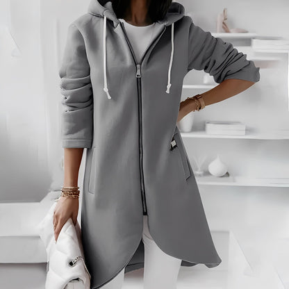 Veste longue à capuche pour femme Confortable et stylée