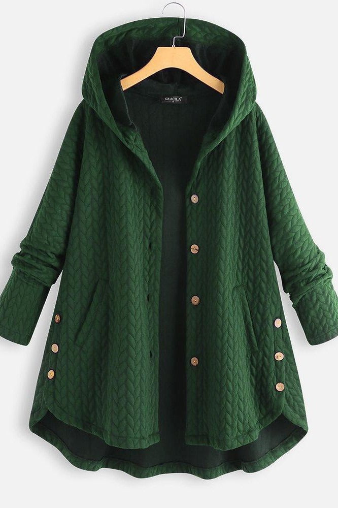 Manteau d'hiver femme, coupe trapèze, gilet matelassé, boutonnage