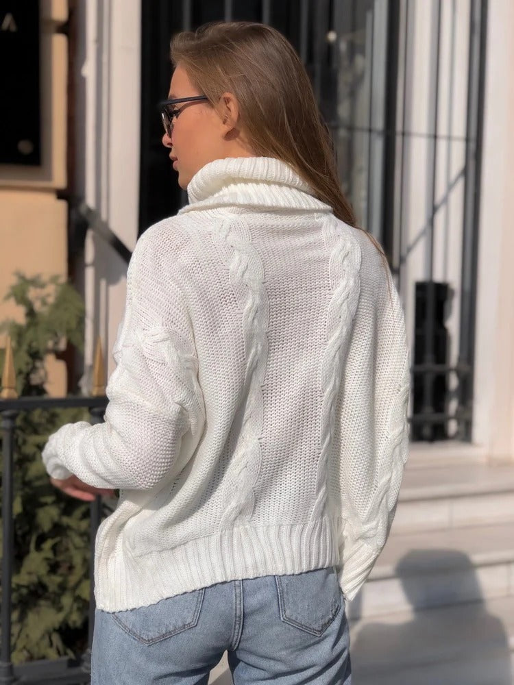 Weiche Strickjacke Wollmischung Oversized - IdealeKleiden