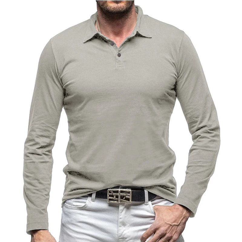 Chemise homme élégante coupe slim manches longues boutonnée