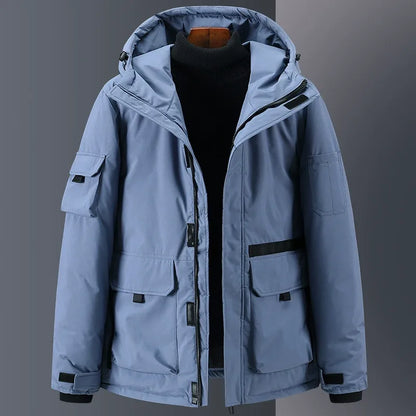 Wasserabweisende Daunenjacke Kapuze Freizeitstyle - IdealeKleiden