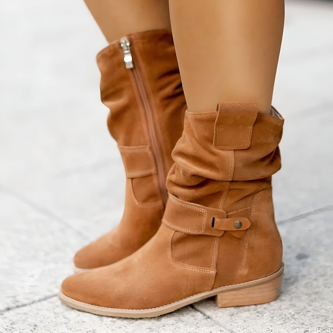 Bottes en daim confortables Chic décontracté