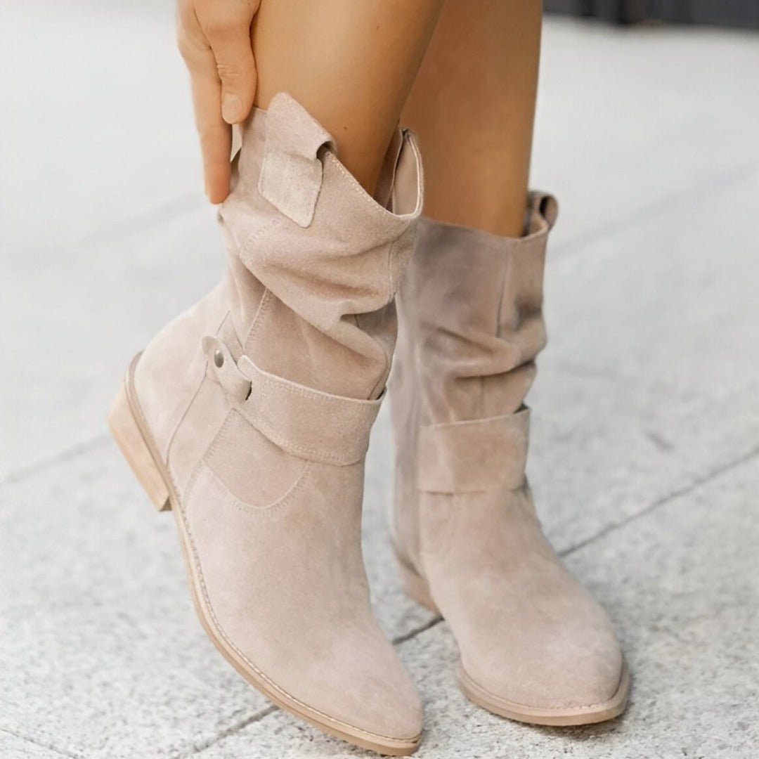 Bottes en daim confortables Chic décontracté