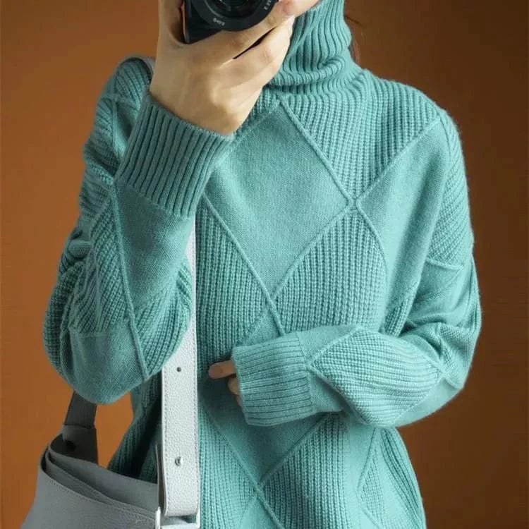 Pullovers élégants pour femmes, conception à col roulé côtelé